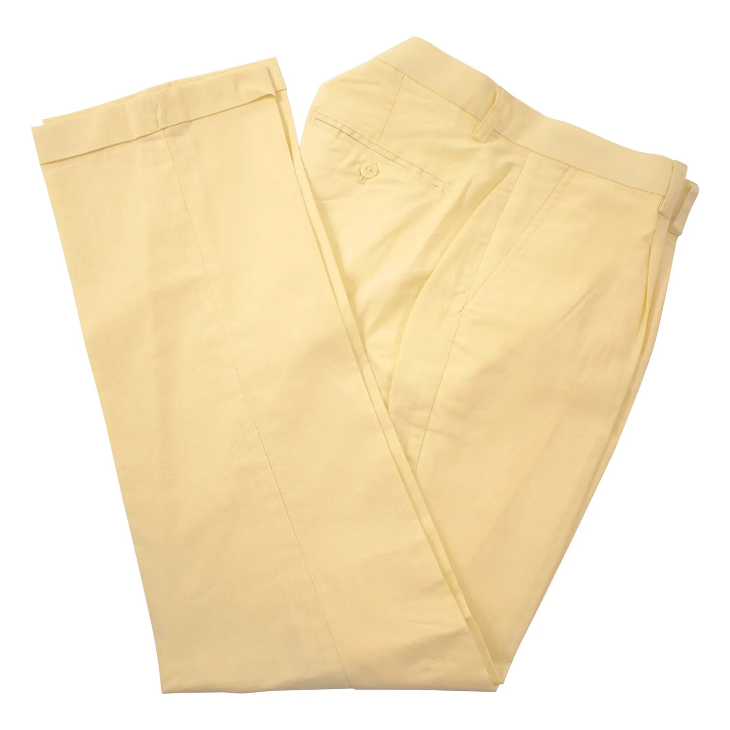 Yellow Linen Dress Pants