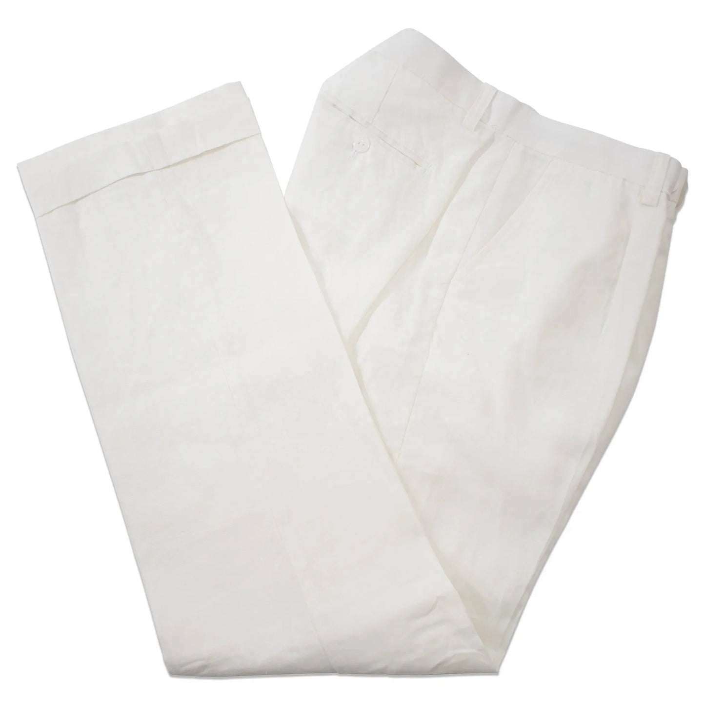 Men's White Linen Dress Pants
