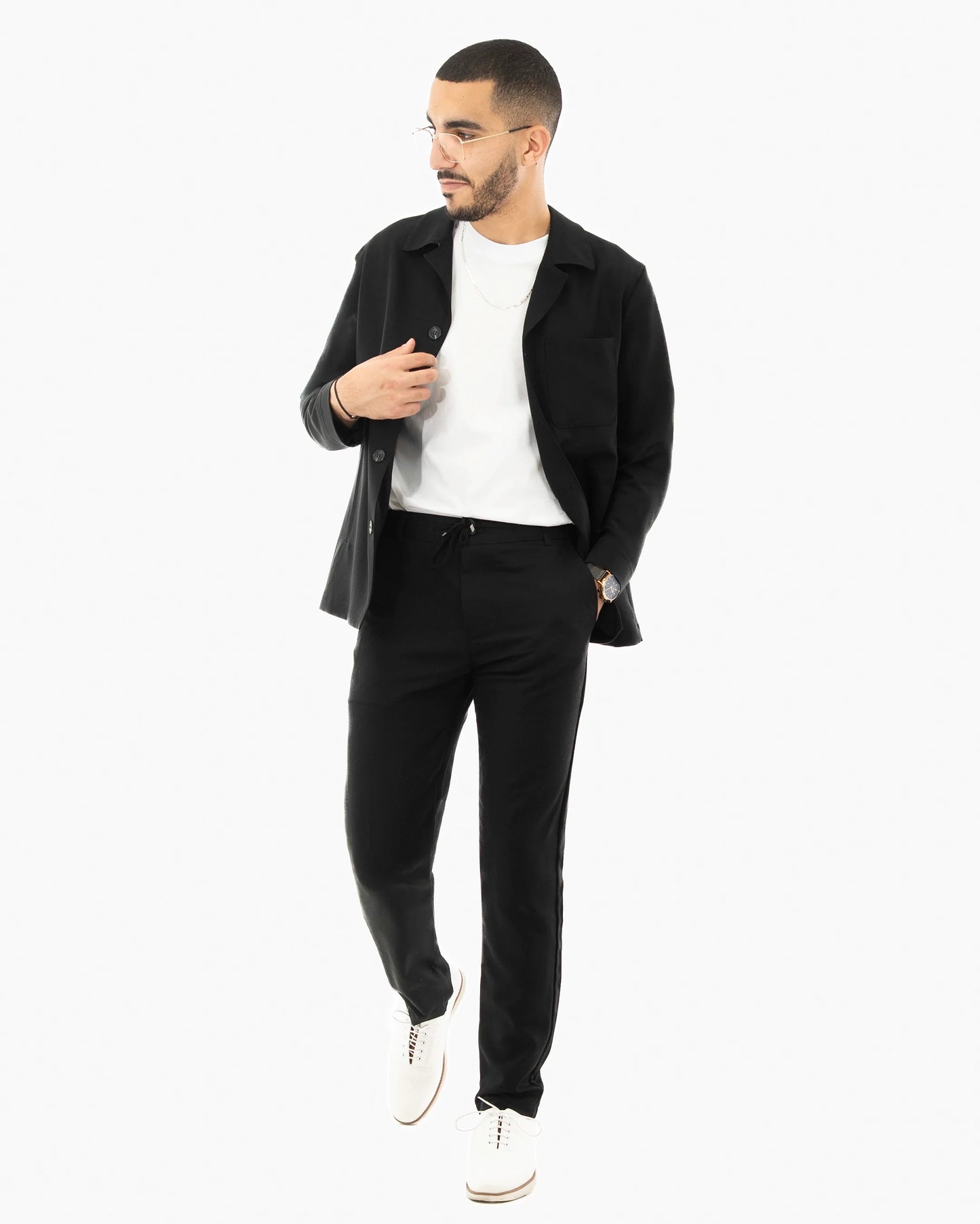Black Casual 2-Piece Suit