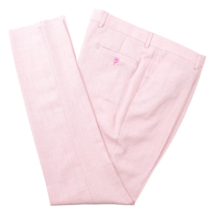 Men's Dusty Rose And Black 3-Piece Suit With Peak Lapels
