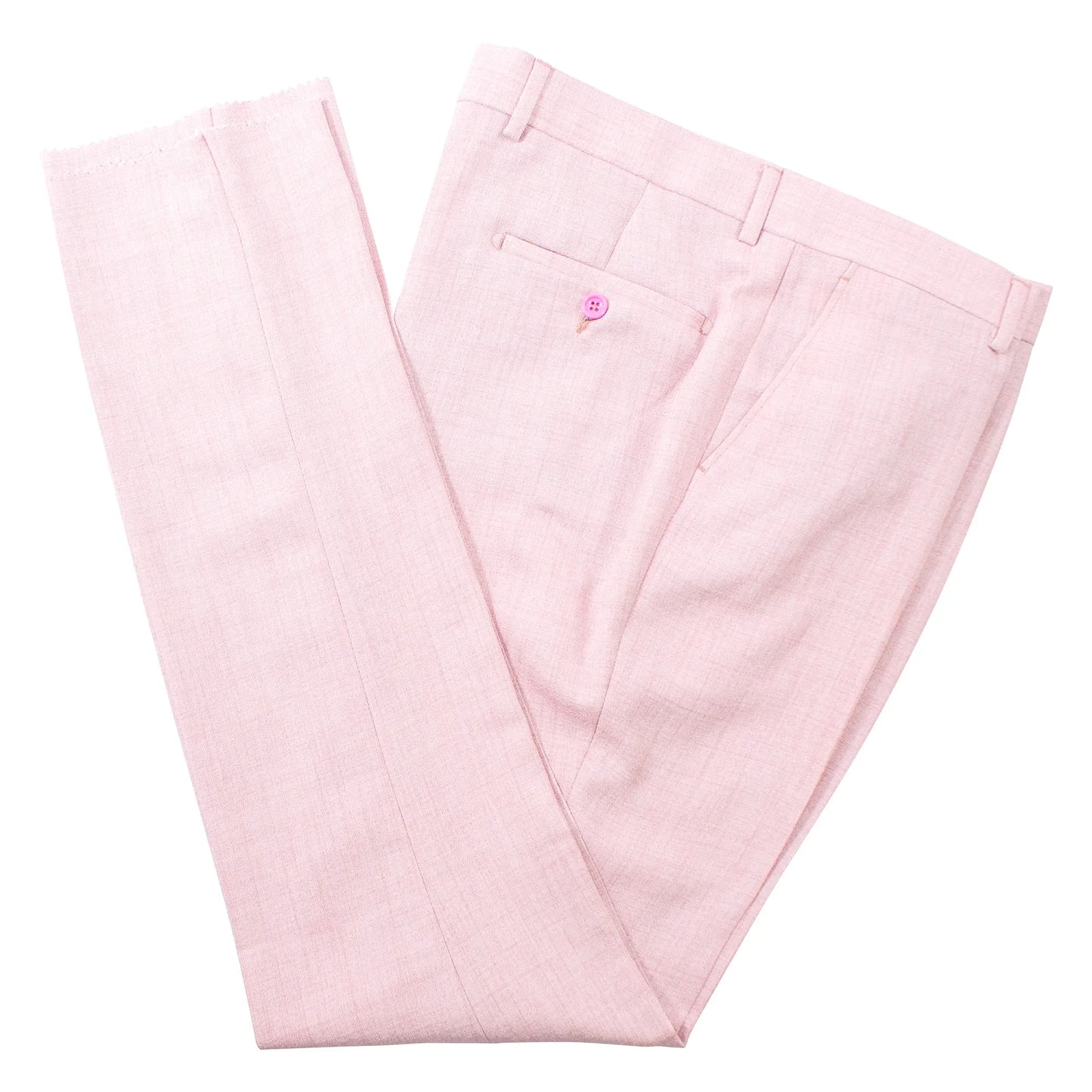 Men's Dusty Rose And Black 3-Piece Suit With Peak Lapels