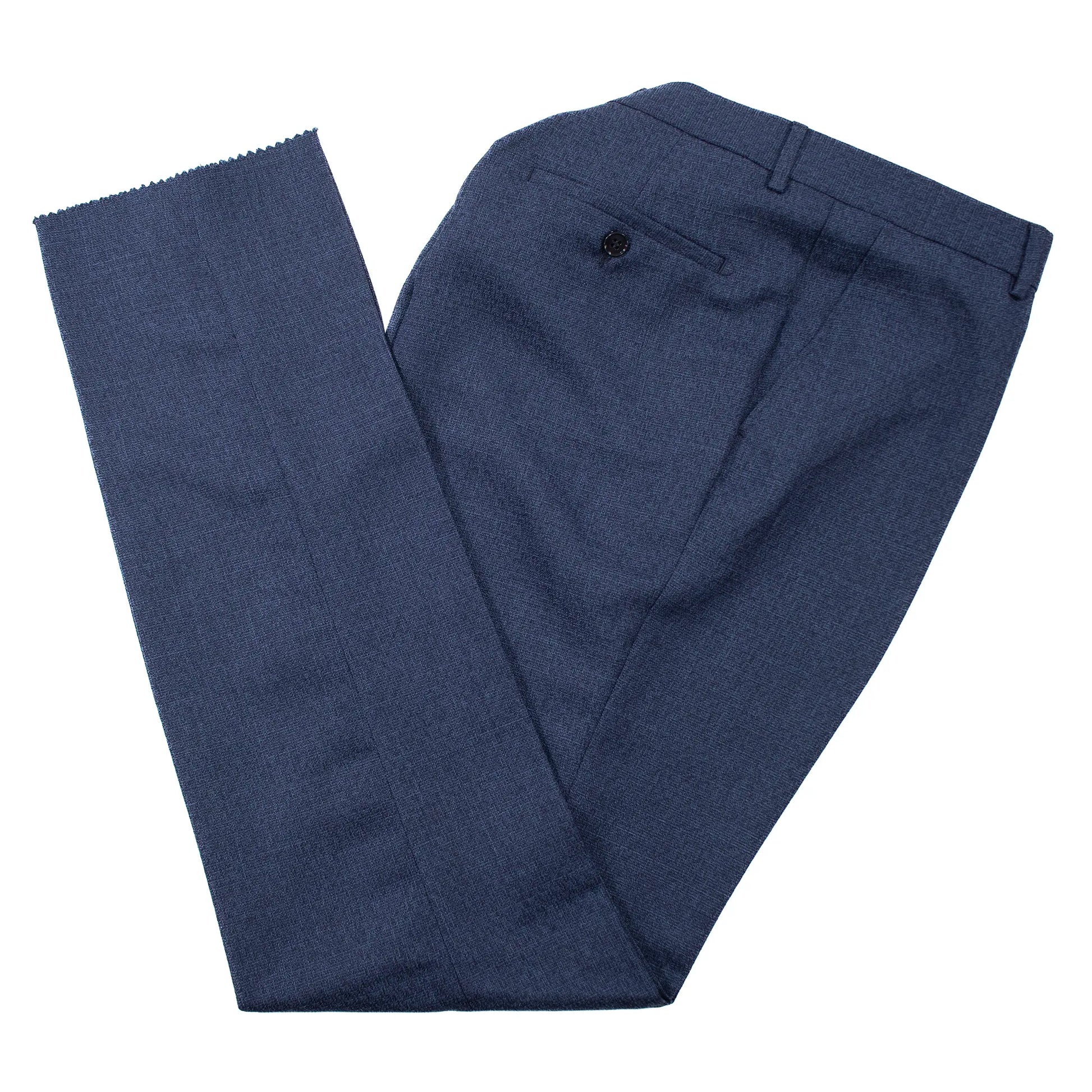 Men's Sapphire Blue And Rust 3-Piece Suit With Peak Lapels
