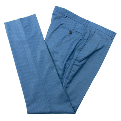 Men's Sapphire Blue 3-Piece Suit With Peak Lapels