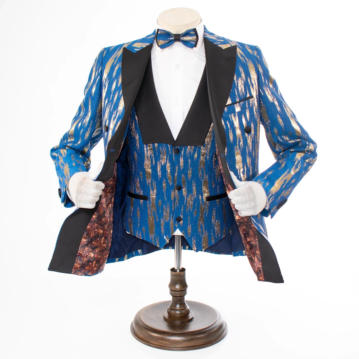 Monte | Royal Blue Splash 3-Piece Tailored-Fit Tuxedo