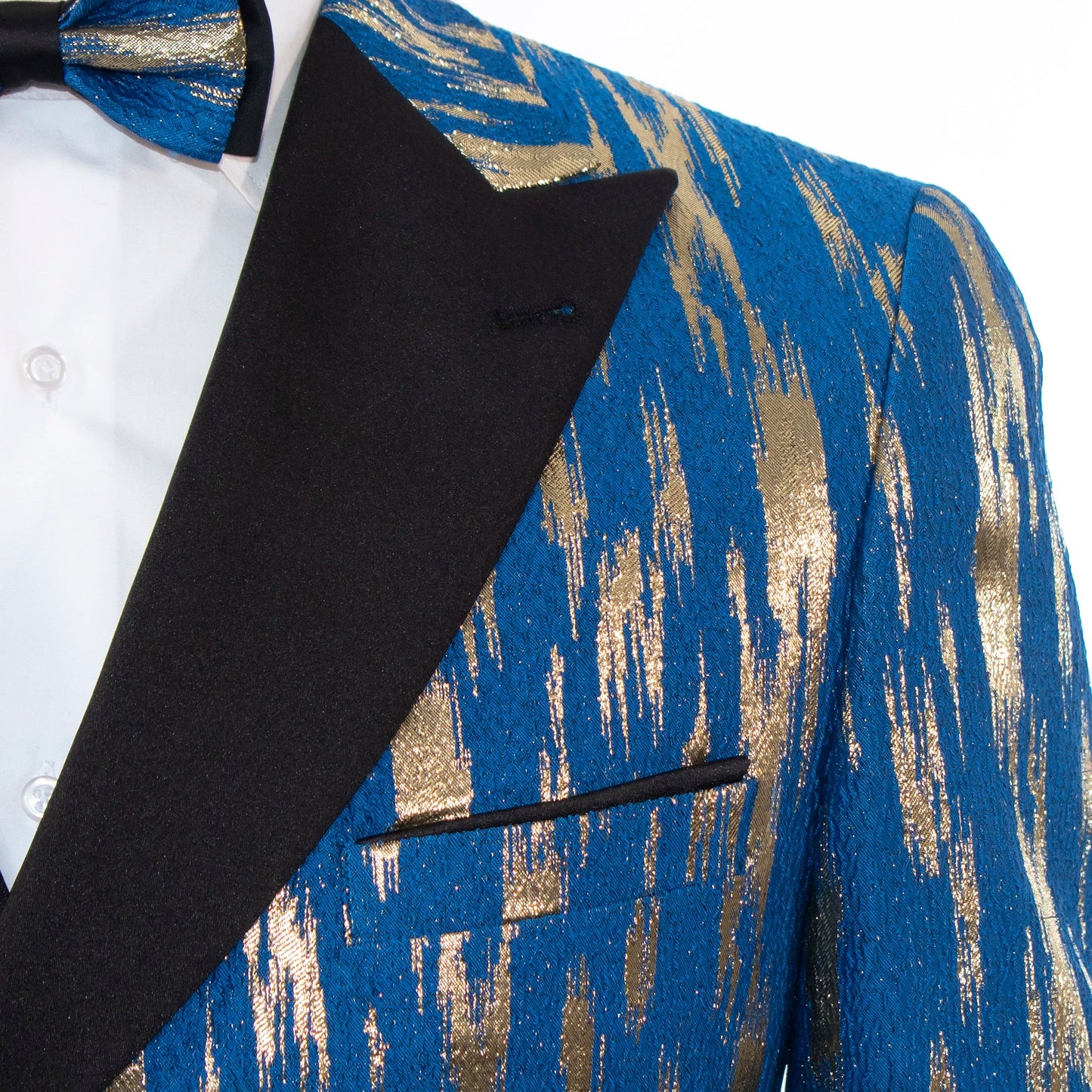Monte | Royal Blue Splash 3-Piece Tailored-Fit Tuxedo