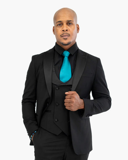 Black 3-Piece Slim-Fit Tuxedo