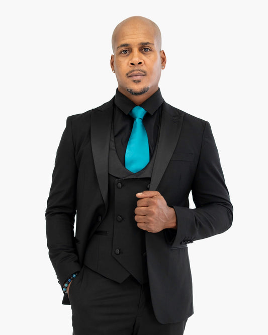 Black 3-Piece Slim-Fit Tuxedo