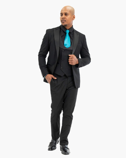 Black 3-Piece Slim-Fit Tuxedo