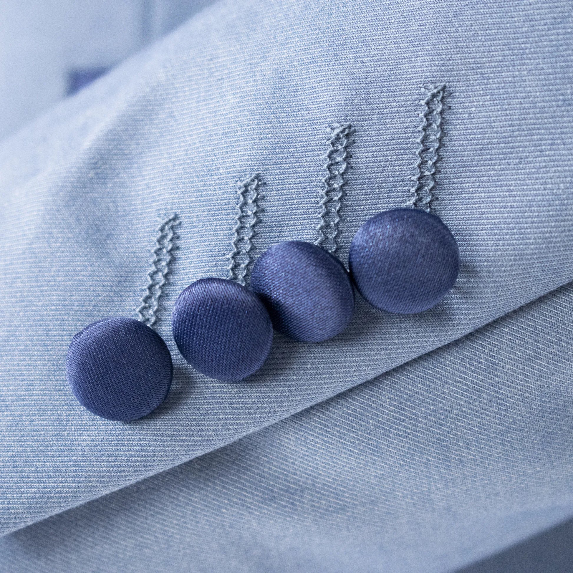 Men's Ocean Blue 3-Piece Slim-Fit Tuxedo - Button Cuffs