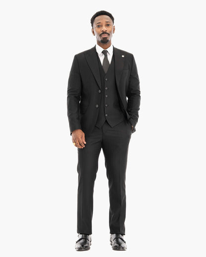 Russell | Pinstriped 3-Piece Tailored-Fit Suit