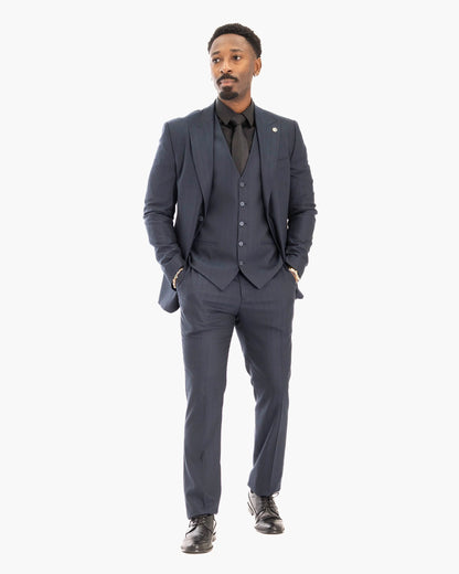 Russell | Pinstriped 3-Piece Tailored-Fit Suit