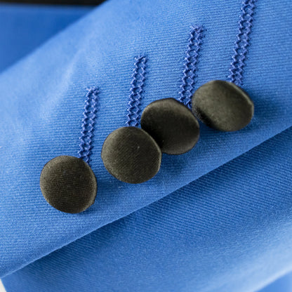Men's Royal Blue 3-Piece Slim-Fit Tuxedo -  Button Cuffs