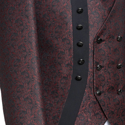 Alistair | Burgundy Damask 3-Piece Slim-Fit Western Tuxedo