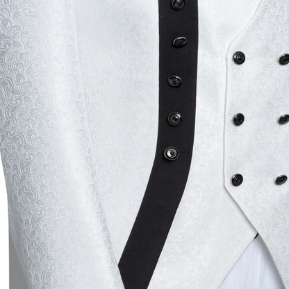 Alistair | White Damask 3-Piece Slim-Fit Western Tuxedo