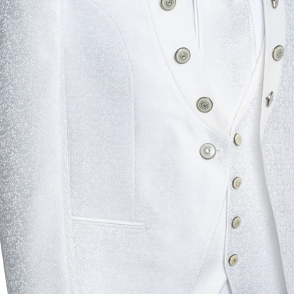 Alistair | White Baroque  3-Piece Slim-Fit Western Tuxedo