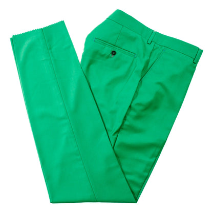 Men's Green Double-Breasted Slim-Fit Suit With Peak Lapels