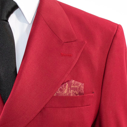 Burgundy Double-Breasted 2-Piece Slim-Fit Suit