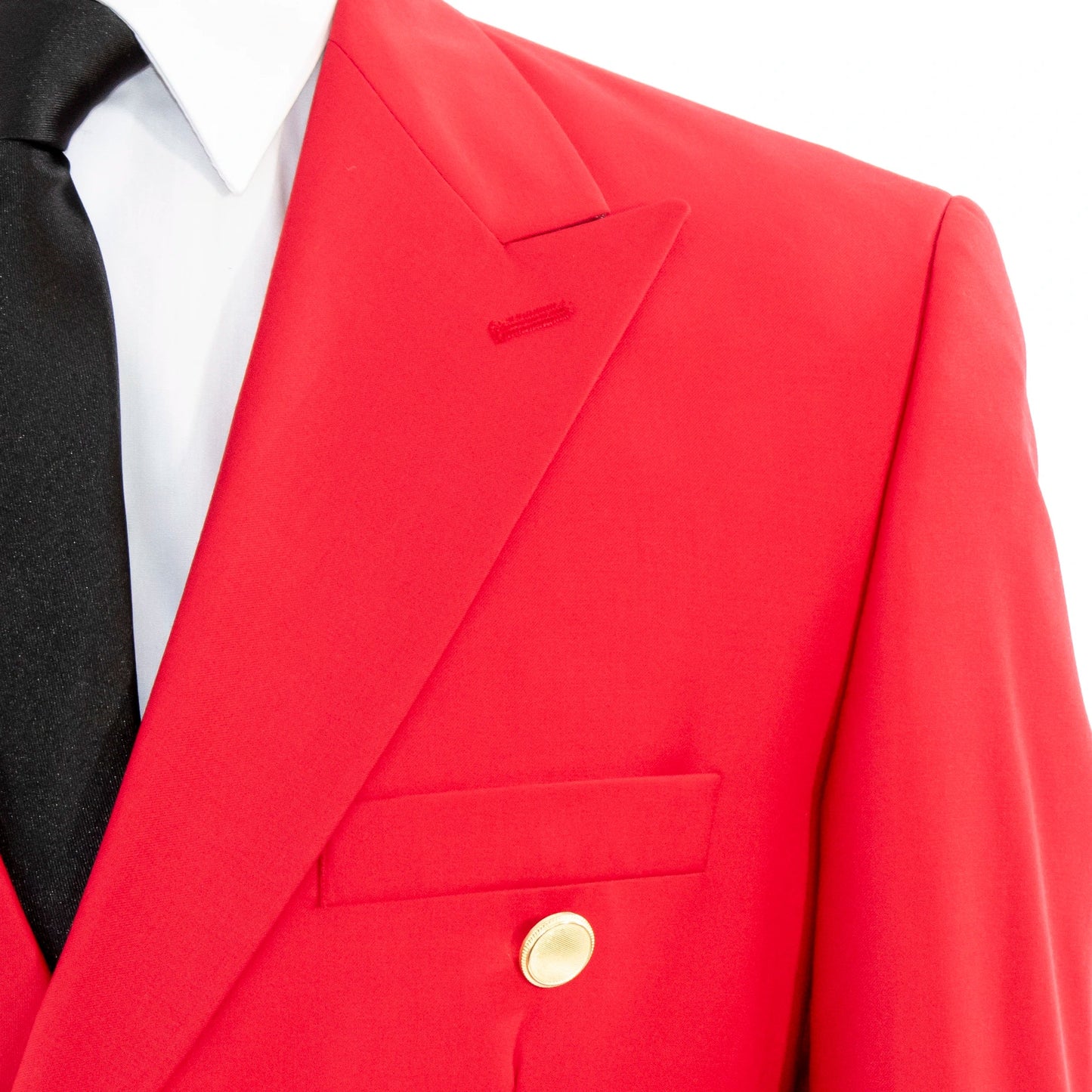 Red Double-Breasted 2-Piece Slim-Fit Suit