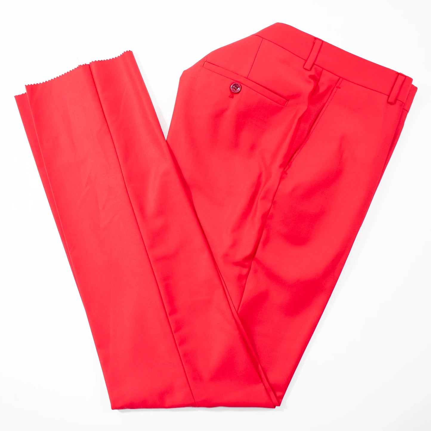 Red Double-Breasted 2-Piece Slim-Fit Suit