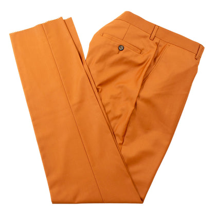 Men's Rust Brown Double-Breasted Slim-Fit Suit With Peak Lapels