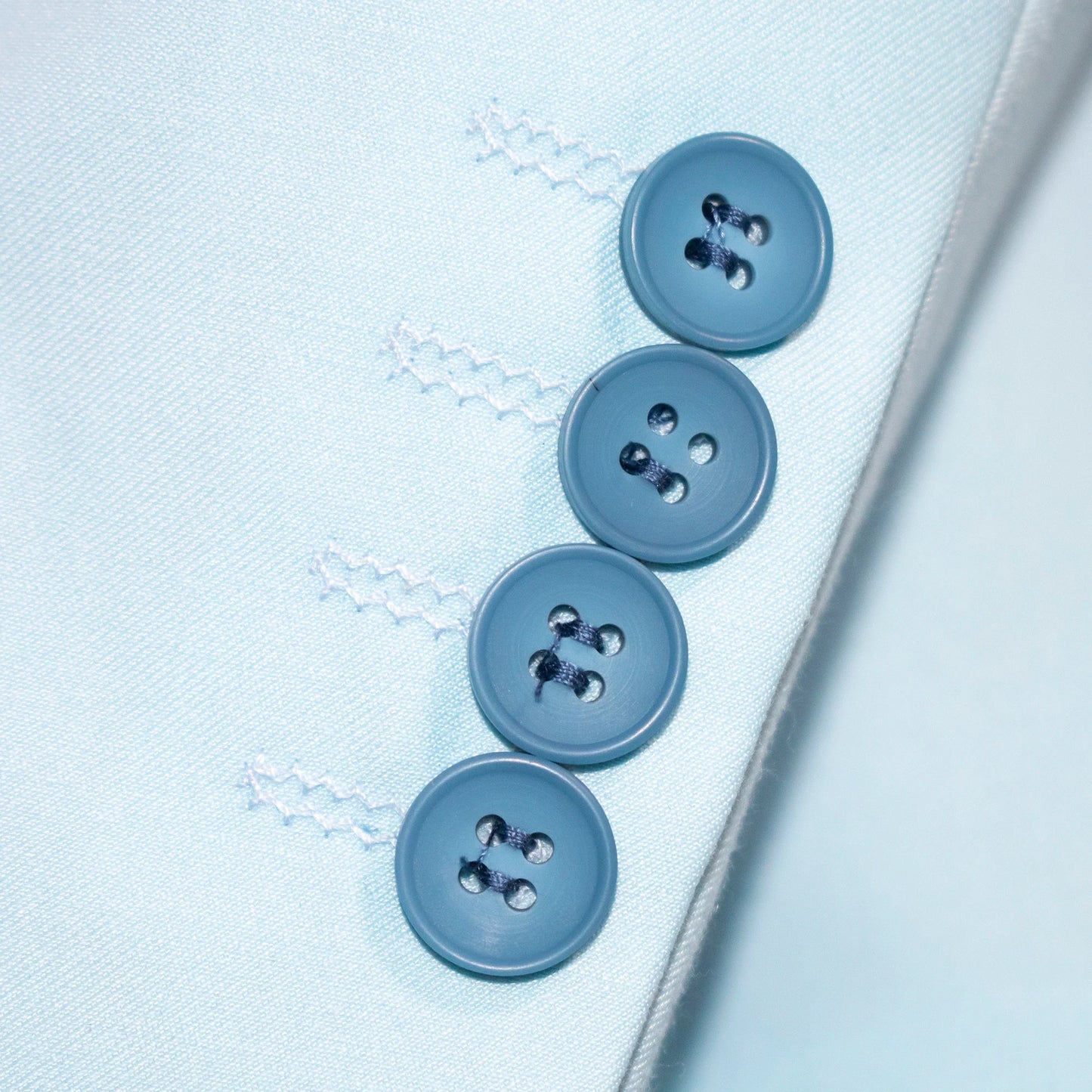 Powder Blue Double-Breasted 2-Piece Slim-Fit Suit