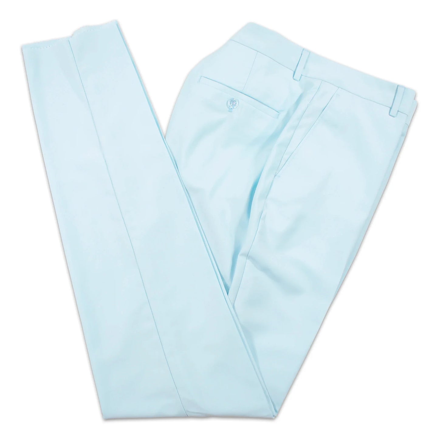 Powder Blue Double-Breasted 2-Piece Slim-Fit Suit