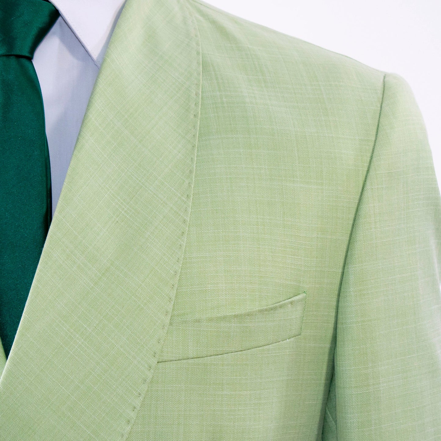 Pistachio 4-Button Double-Breasted 2-Piece Slim-Fit Suit