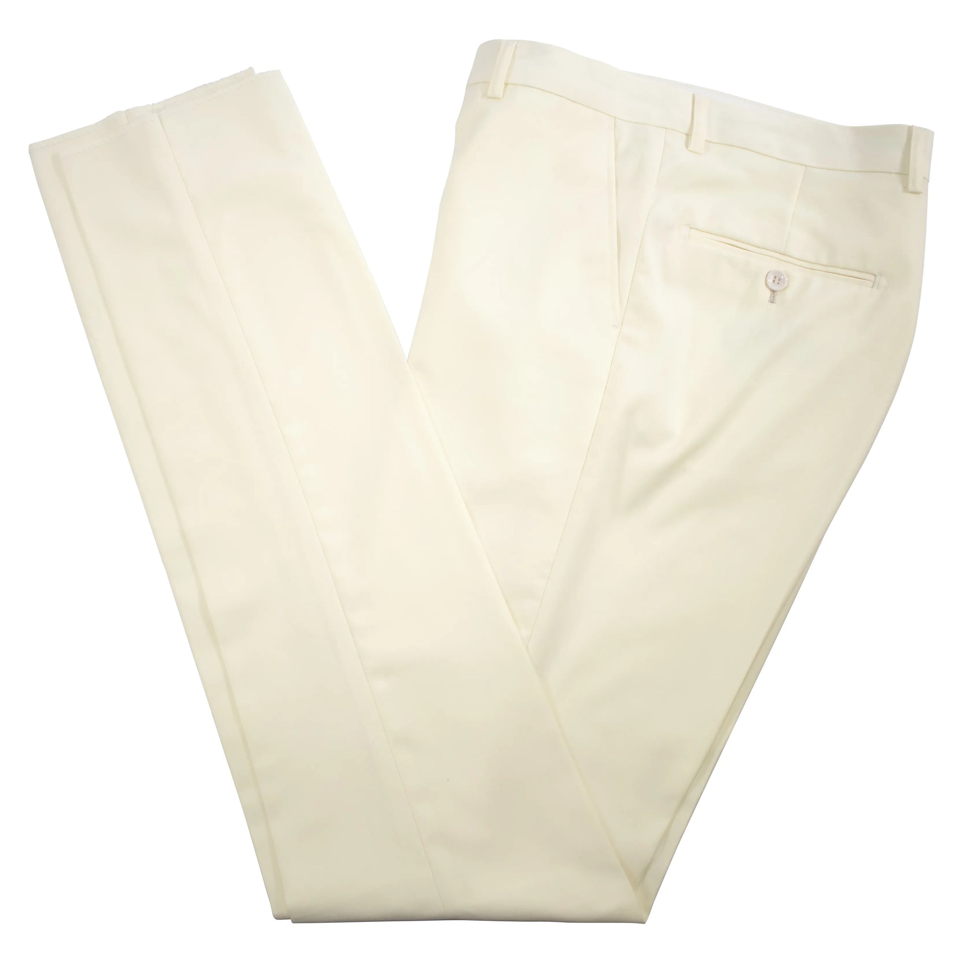Burgundy Trim on Cream Stretch 3-Piece Slim-Fit Tuxedo