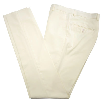 Burgundy Trim on Cream Stretch 3-Piece Slim-Fit Tuxedo
