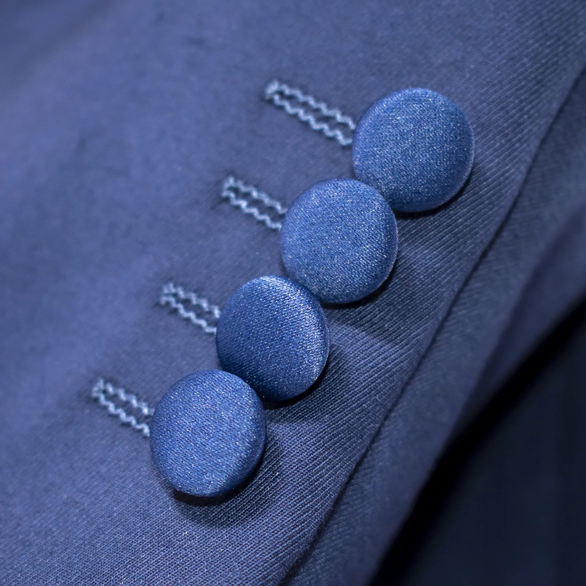 Navy Trim on Navy Stretch 3-Piece Slim-Fit Tuxedo