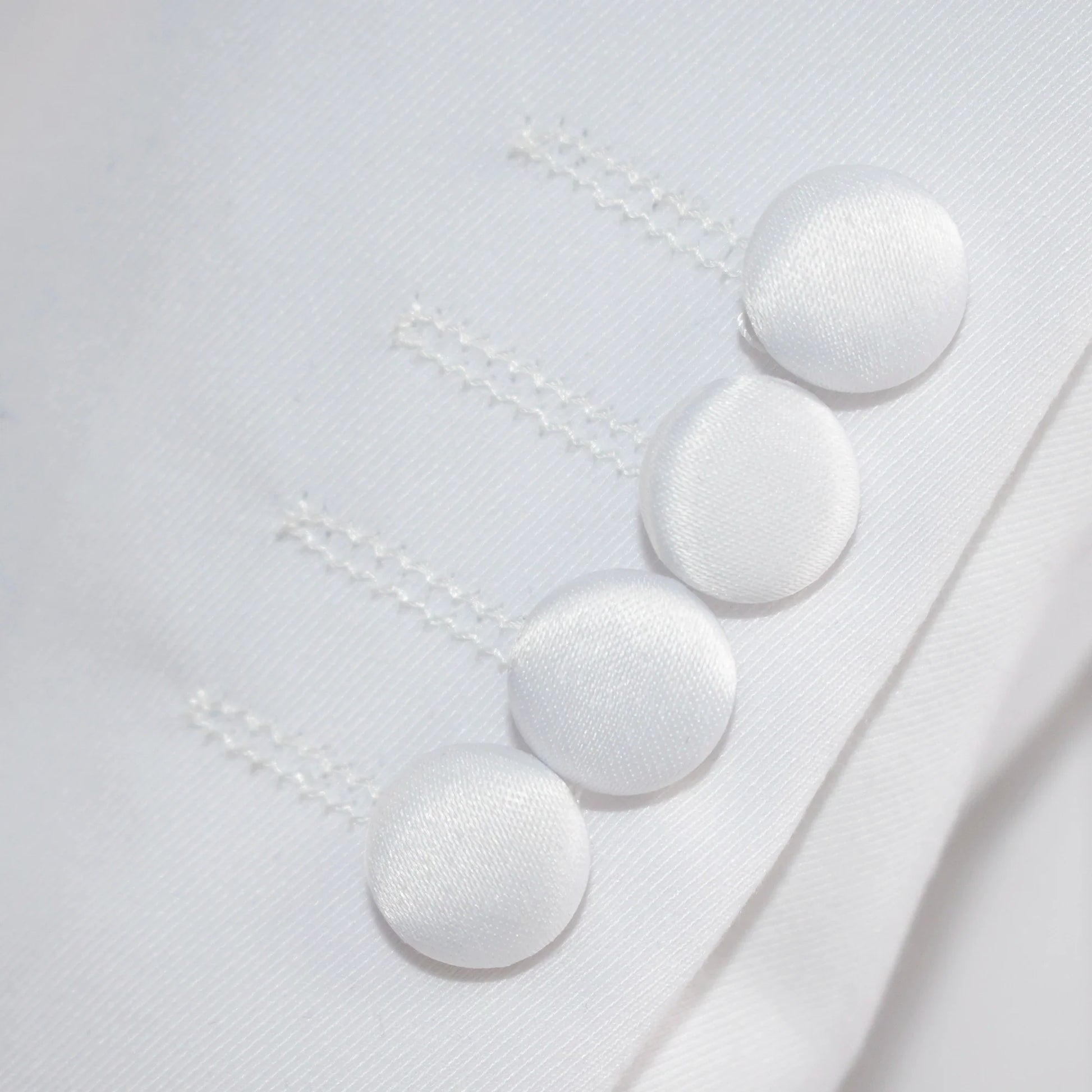 White Trim on White Stretch 3-Piece Slim-Fit Tuxedo