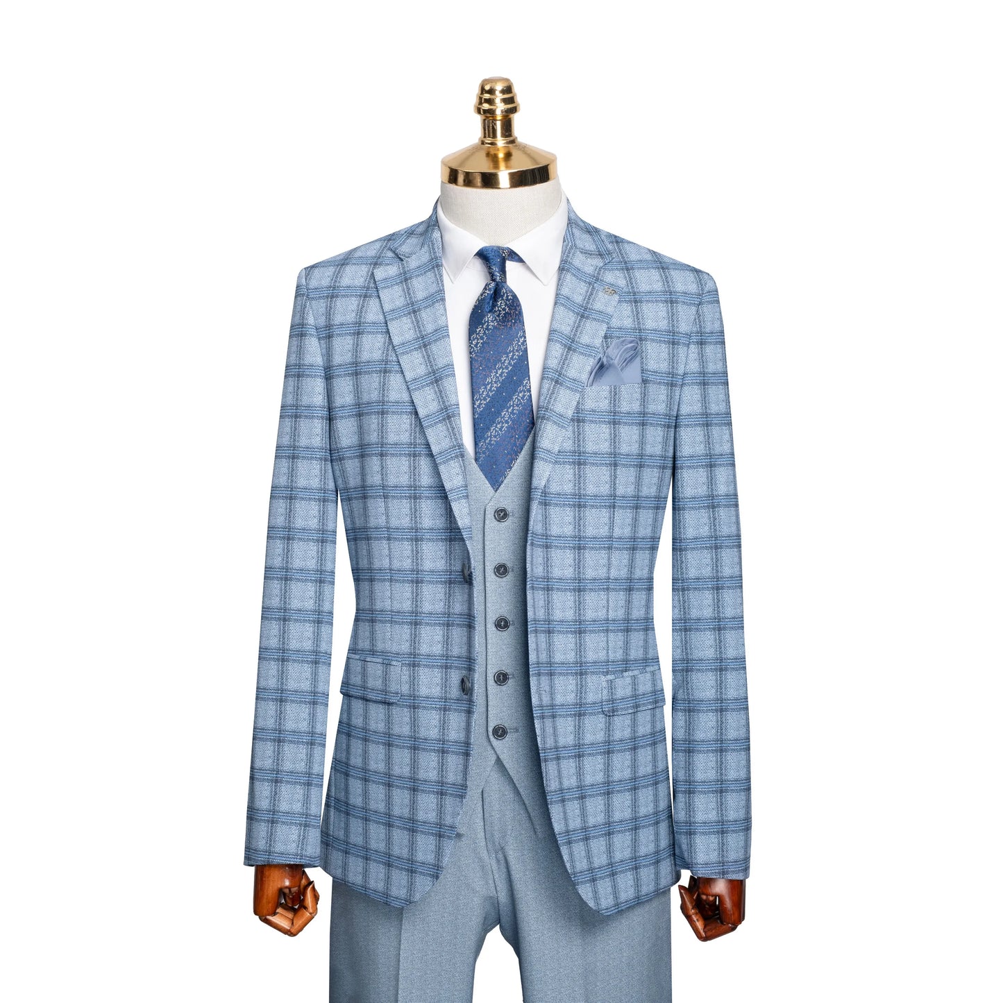 Rodney | Plaid 3-Piece Tailored-Fit Suit