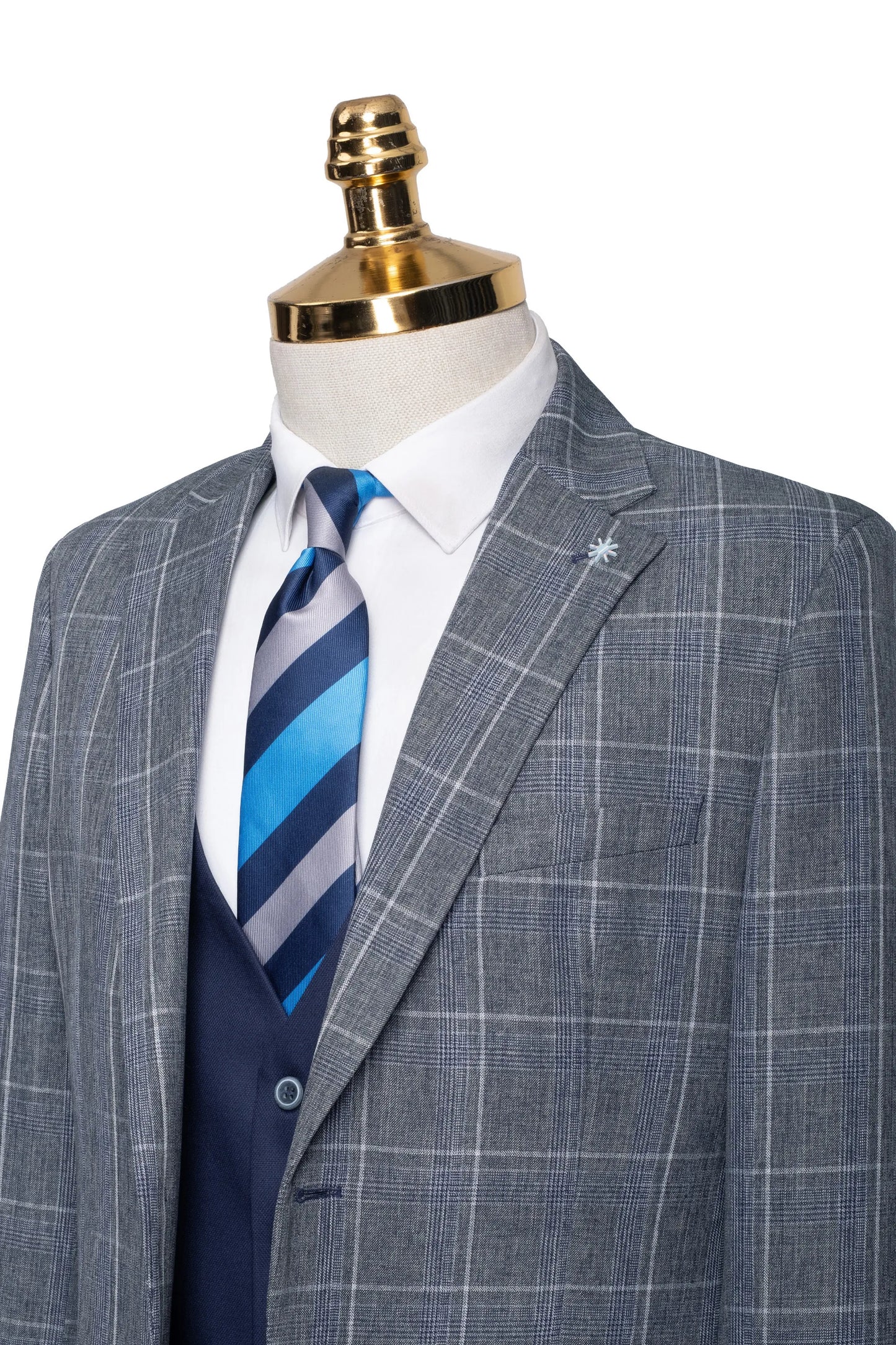 Rodney | Plaid 3-Piece Tailored-Fit Suit