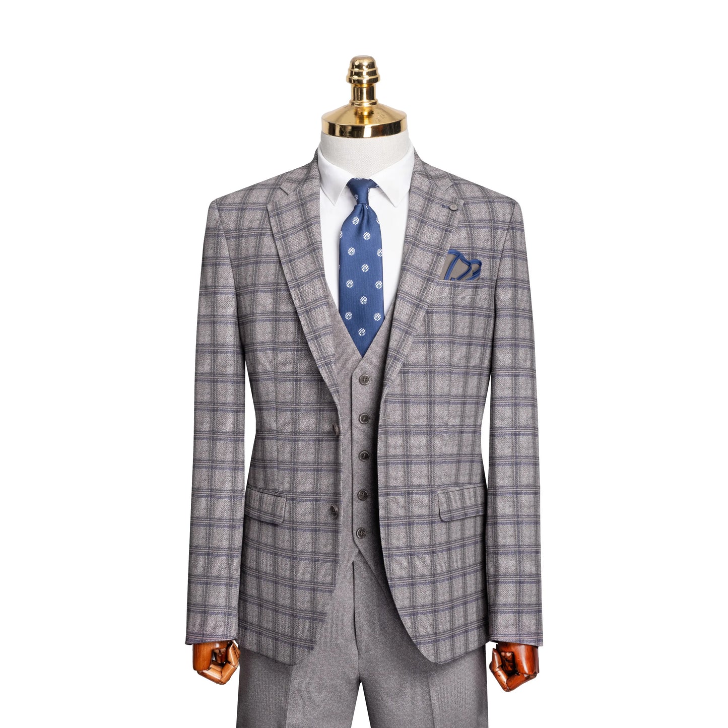 Rodney | Plaid 3-Piece Tailored-Fit Suit