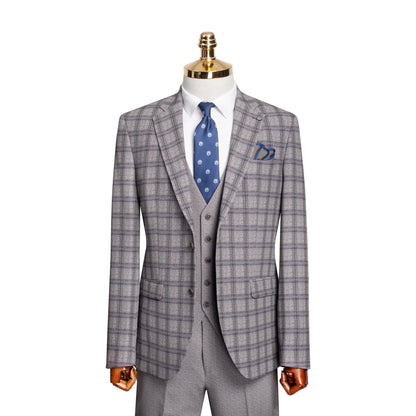 Rodney | Plaid 3-Piece Tailored-Fit Suit
