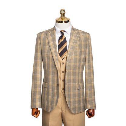 Rodney | Plaid 3-Piece Tailored-Fit Suit