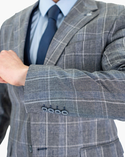 Rodney | Plaid 3-Piece Tailored-Fit Suit