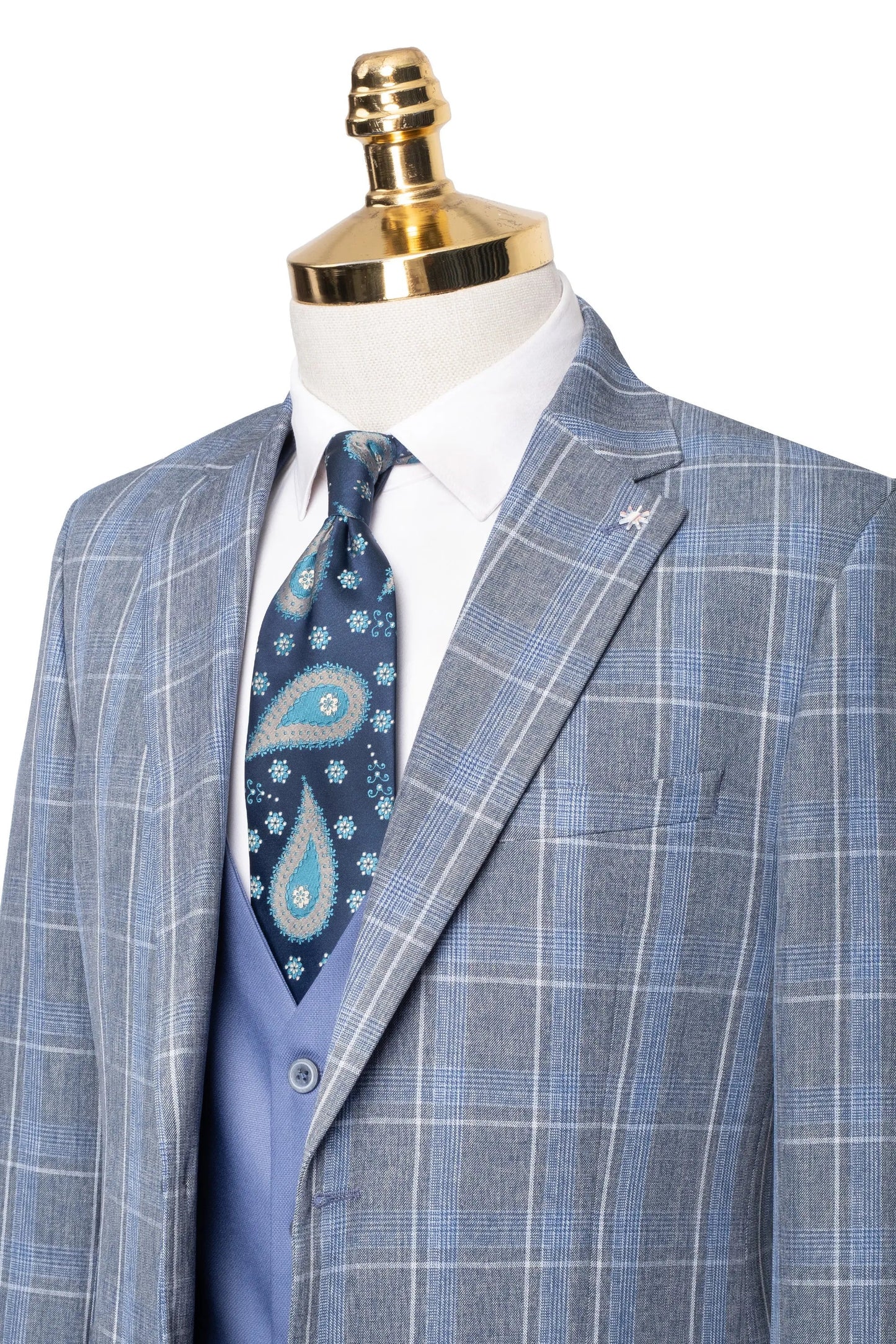 Rodney | Plaid 3-Piece Tailored-Fit Suit