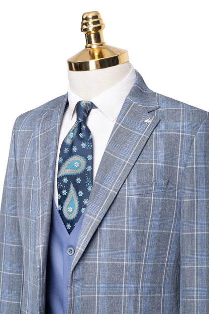 Rodney | Plaid 3-Piece Tailored-Fit Suit