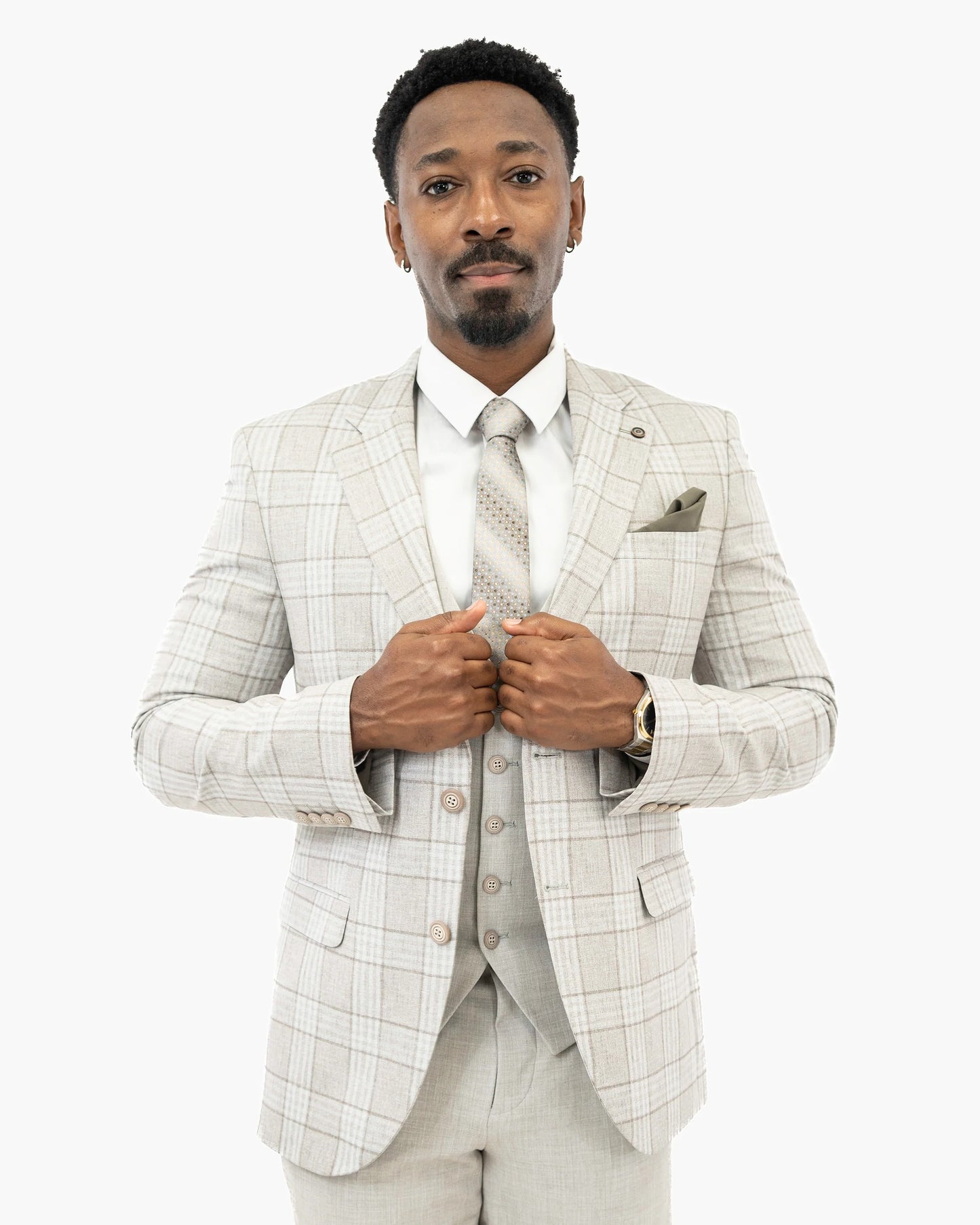 Rodney | Plaid 3-Piece Tailored-Fit Suit