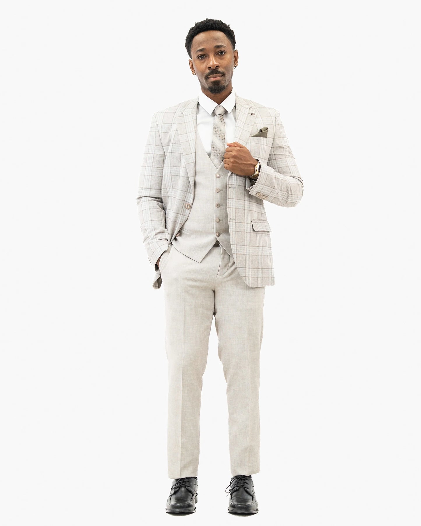 Rodney | Plaid 3-Piece Tailored-Fit Suit