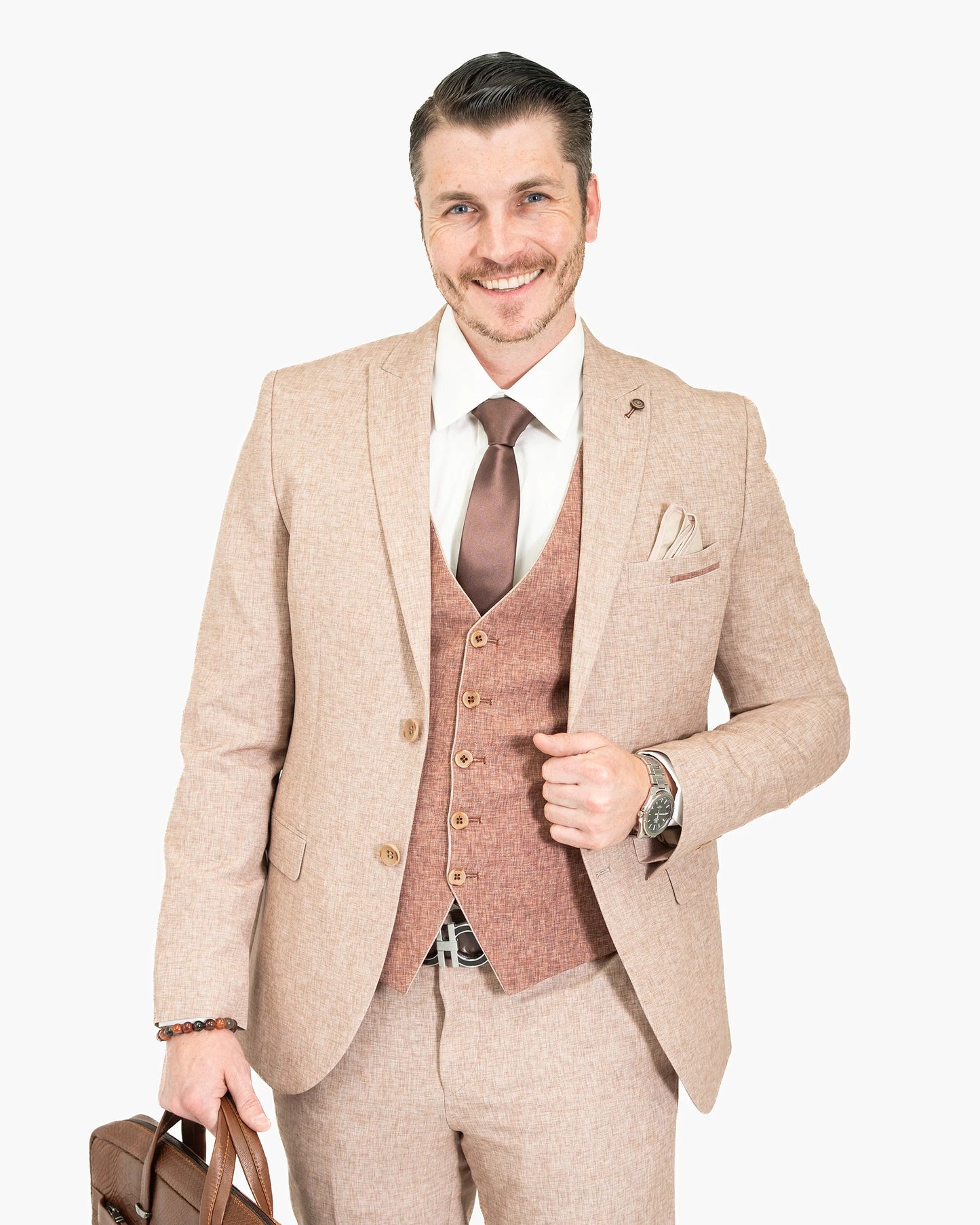 Winston | Twill 3-Piece Tailored-Fit Suit