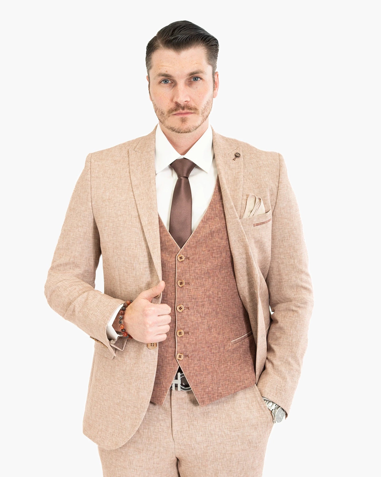 Winston | Twill 3-Piece Tailored-Fit Suit