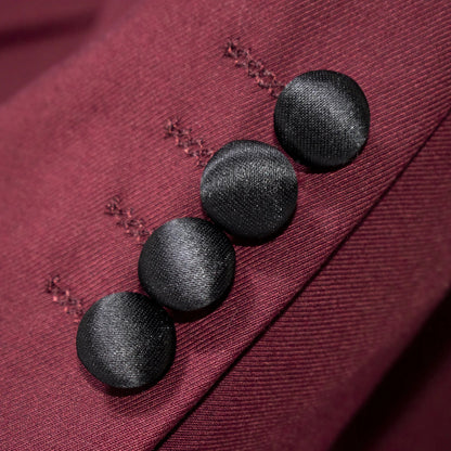 Men's Burgundy Slim-Fit Tuxedo Cuffs