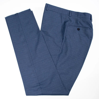 Blue Tweed 3-Piece Tailored-Fit Suit with Gray Vest