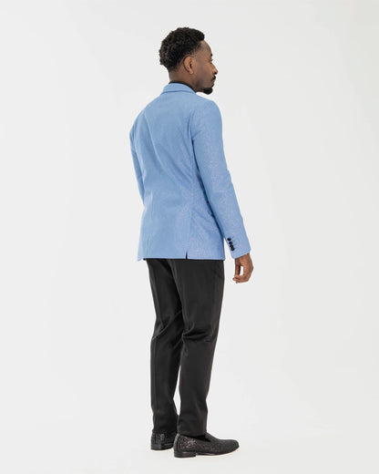 Dante | Ice Blue Glitter 3-Piece Tailored-Fit Tuxedo