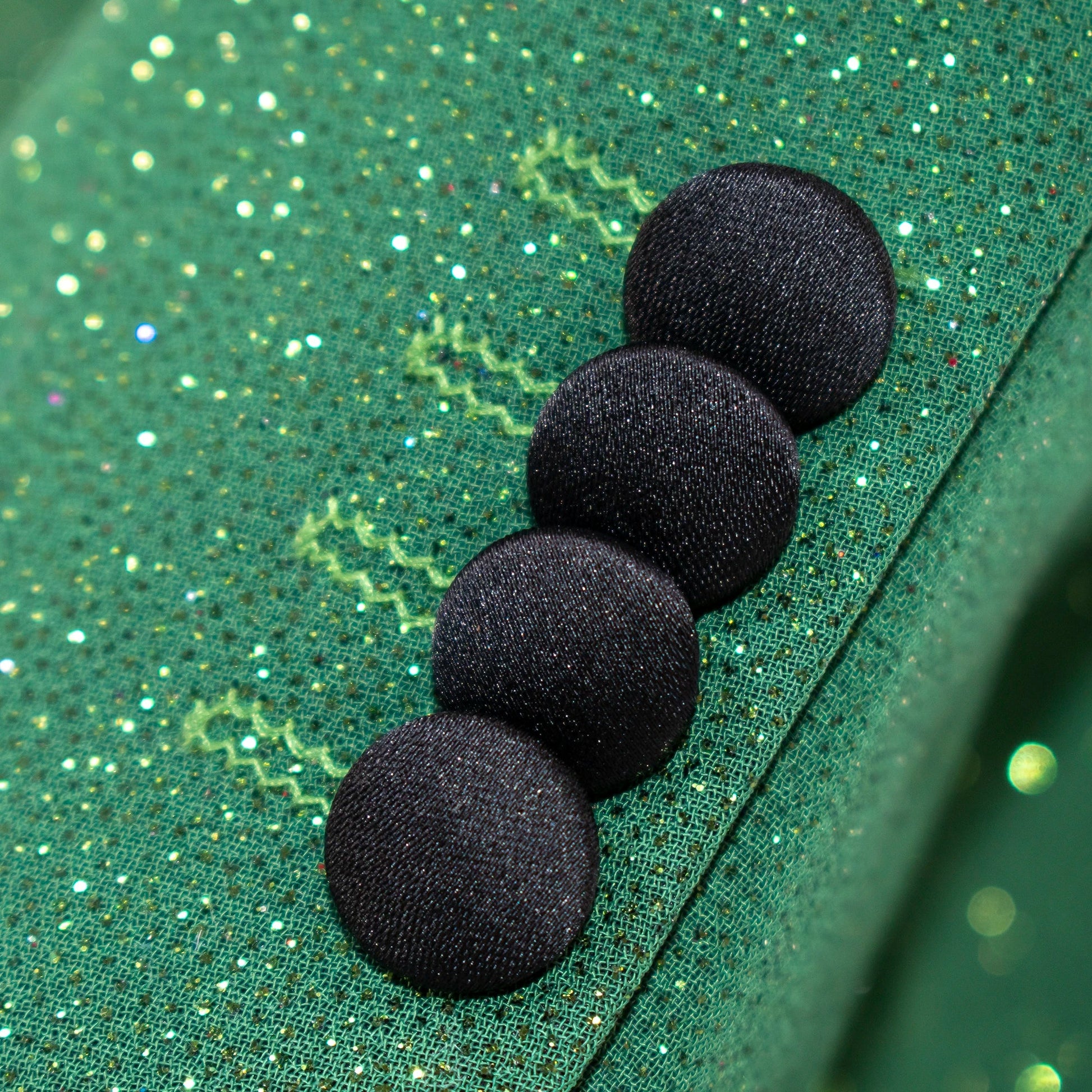 Men's Green Glitter 3-Piece Tuxedo Cuffs