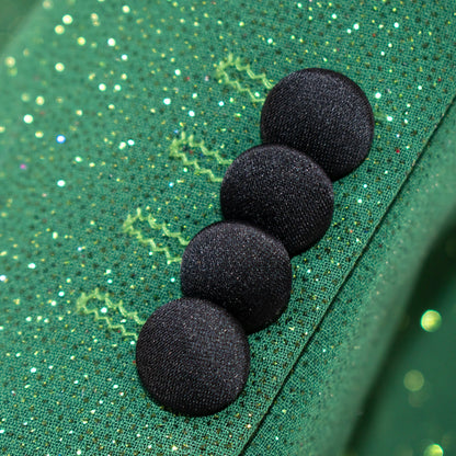 Men's Green Glitter 3-Piece Tuxedo Cuffs