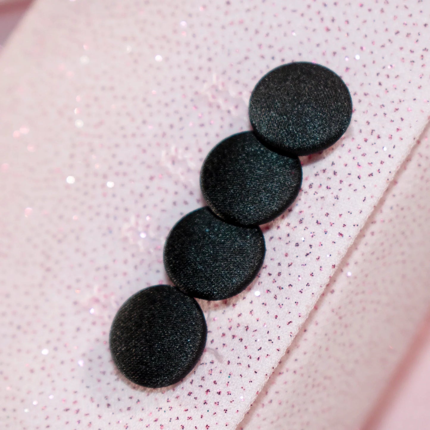 Men's Salmon Pink Glitter 3-Piece Tuxedo Cuffs