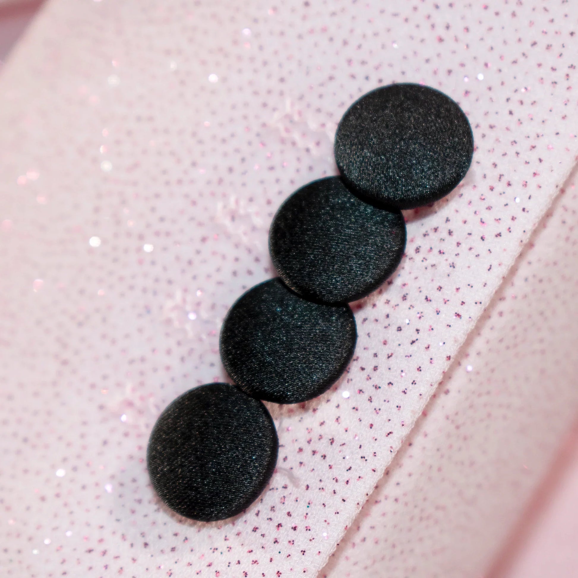 Men's Salmon Pink Glitter 3-Piece Tuxedo Cuffs